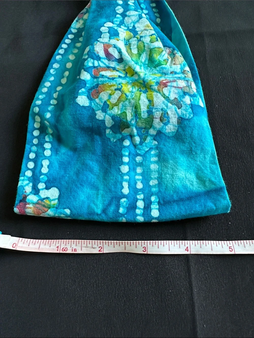 Headband NWT cotton batik style size L. Elastic back & wide band for options